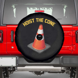 Vintage Hoist The Cone Victory Graphic Spare Tire Cover Funny Baseball Fan Pride Celebration IYKYK Meme TS02 Black Print Your Wear