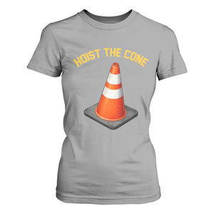 Vintage Hoist The Cone Victory Graphic T Shirt For Women Funny Baseball Fan Pride Celebration IYKYK Meme TS02 Sport Gray Print Your Wear
