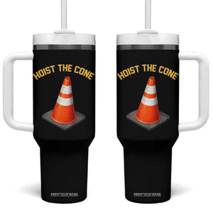 Vintage Hoist The Cone Victory Graphic Tumbler With Handle Funny Baseball Fan Pride Celebration IYKYK Meme TS02 One Size: 40 oz Black Print Your Wear