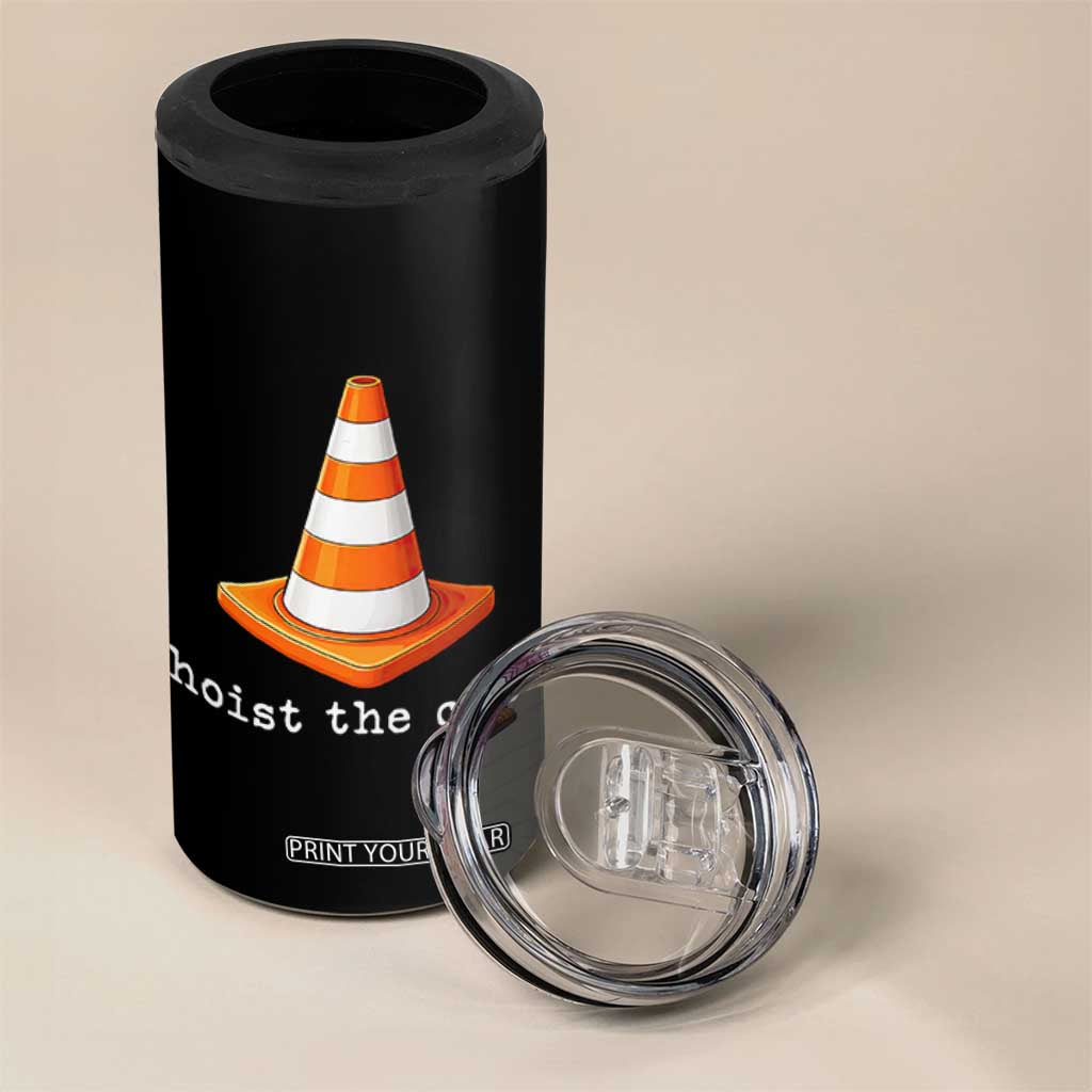 Minimalist Hoist The Cone Typography 4 in 1 Can Cooler Tumbler Funny Baseball Fan Pride Celebration IYKYK Meme TS02 Print Your Wear
