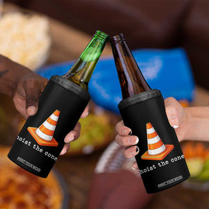 Minimalist Hoist The Cone Typography 4 in 1 Can Cooler Tumbler Funny Baseball Fan Pride Celebration IYKYK Meme TS02 Print Your Wear