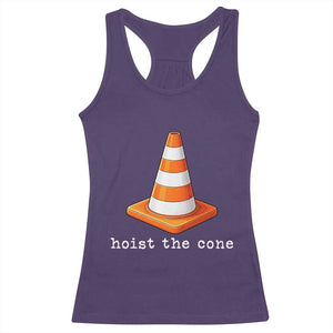 Minimalist Hoist The Cone Typography Racerback Tank Top Funny Baseball Fan Pride Celebration IYKYK Meme TS02 Purple Print Your Wear