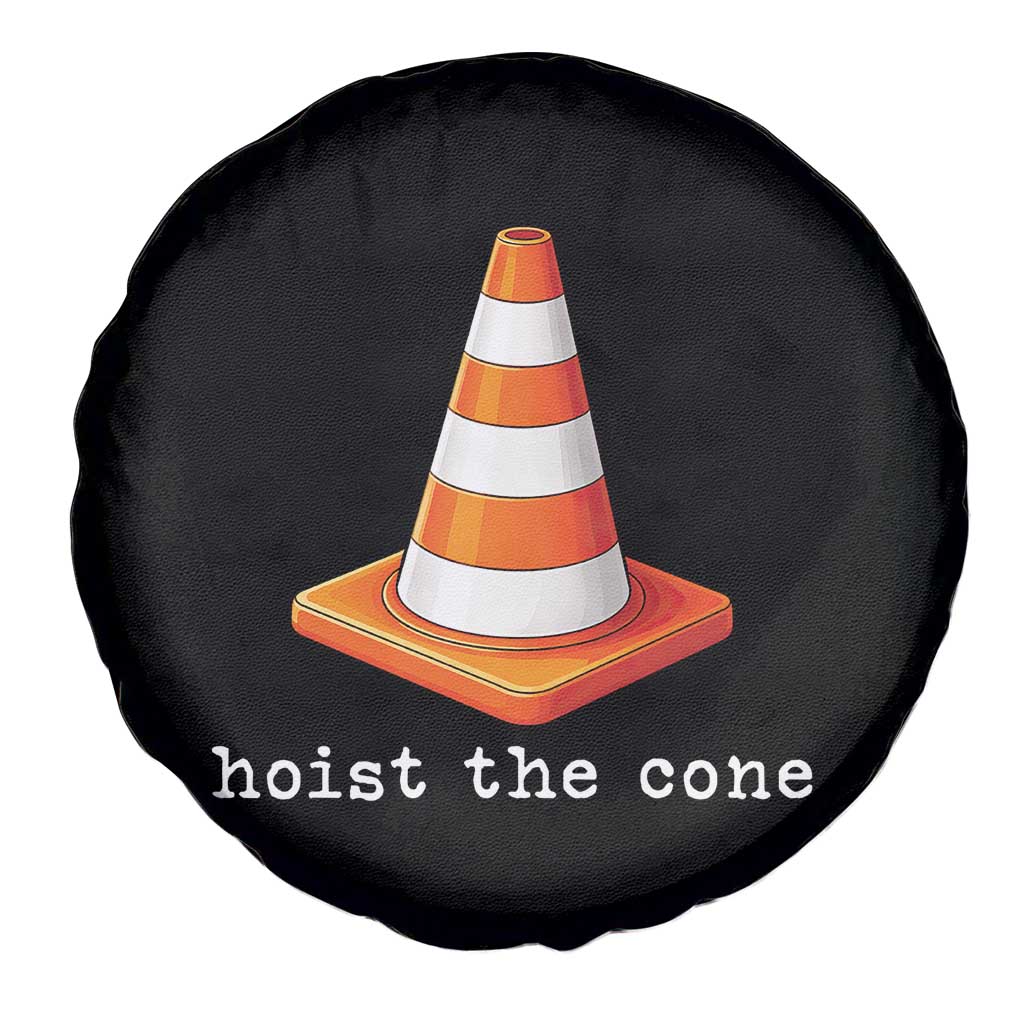 Minimalist Hoist The Cone Typography Spare Tire Cover Funny Baseball Fan Pride Celebration IYKYK Meme TS02 Print Your Wear