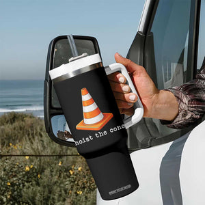 Minimalist Hoist The Cone Typography Tumbler With Handle Funny Baseball Fan Pride Celebration IYKYK Meme TS02 Print Your Wear