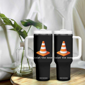 Minimalist Hoist The Cone Typography Tumbler With Handle Funny Baseball Fan Pride Celebration IYKYK Meme TS02 Print Your Wear