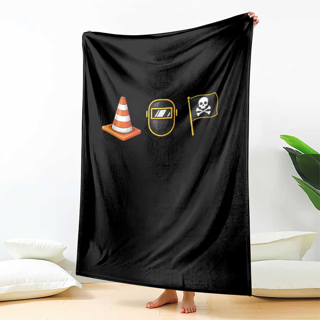 Pittsburgh Victory Icons Rebus Graphic IYKYK Meme Throw Blanket Hoist The Cone Welding Mask Jolly Roger Flag TS02 Print Your Wear