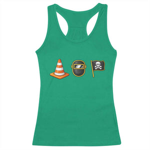 Pittsburgh Victory Icons Rebus Graphic IYKYK Meme Racerback Tank Top Hoist The Cone Welding Mask Jolly Roger Flag TS02 Irish Green Print Your Wear