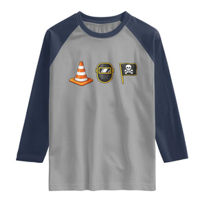 Pittsburgh Victory Icons Rebus Graphic IYKYK Meme Raglan Shirt Hoist The Cone Welding Mask Jolly Roger Flag TS02 Sport Gray Navy Print Your Wear