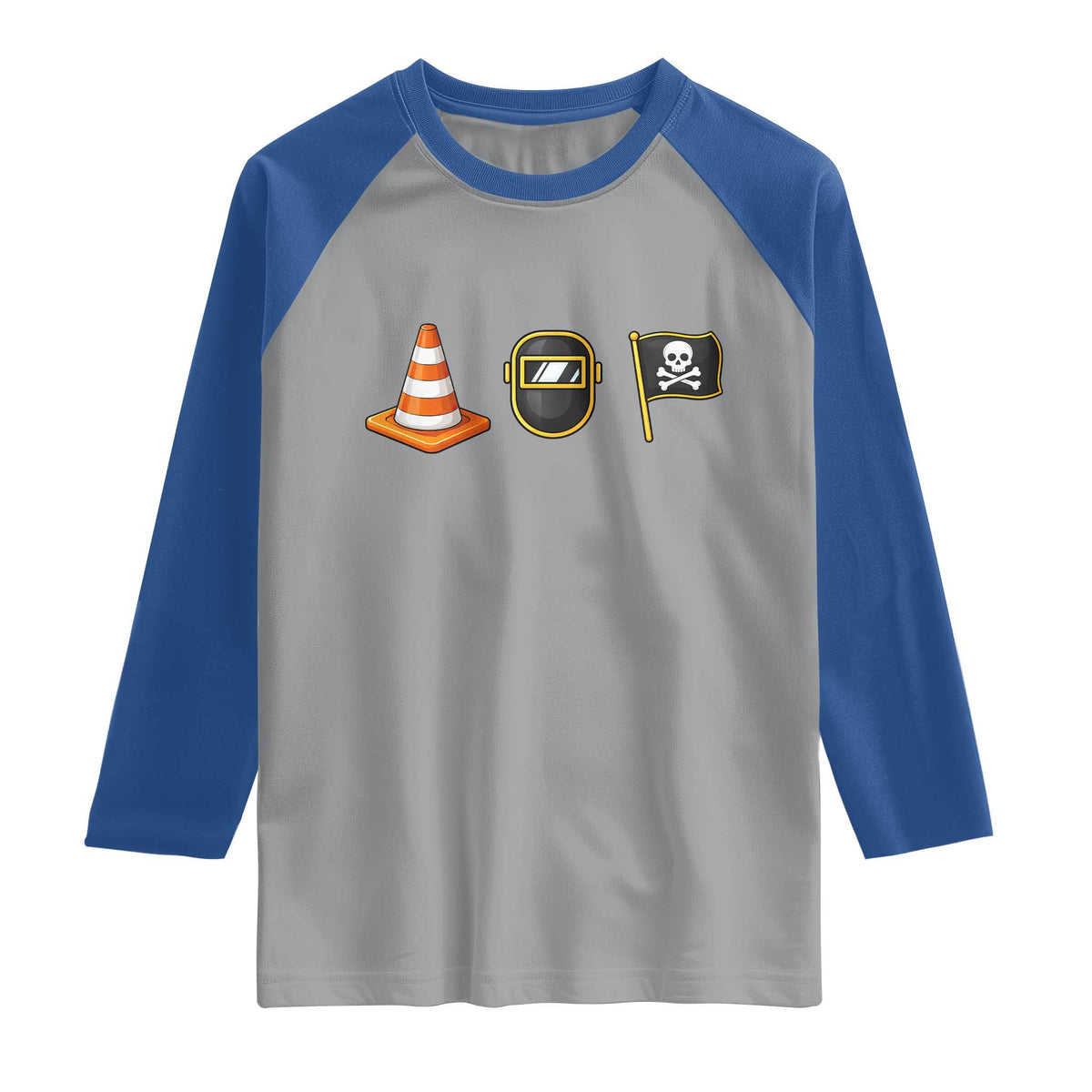 Pittsburgh Victory Icons Rebus Graphic IYKYK Meme Raglan Shirt Hoist The Cone Welding Mask Jolly Roger Flag TS02 Sport Gray Royal Print Your Wear
