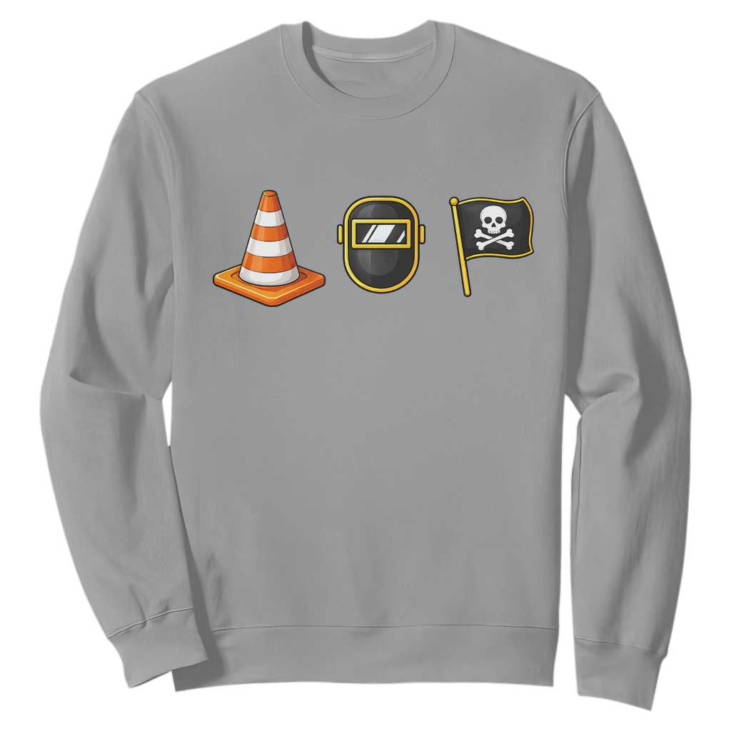 Pittsburgh Victory Icons Rebus Graphic IYKYK Meme Sweatshirt Hoist The Cone Welding Mask Jolly Roger Flag TS02 Sport Gray Print Your Wear
