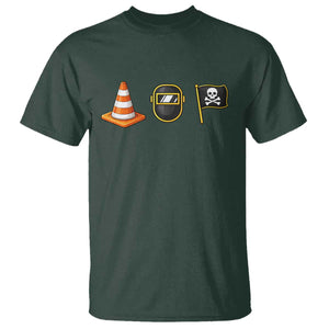 Pittsburgh Victory Icons T Shirt - Hoist The Cone Welding Mask Jolly Roger IYKYK Meme Tee TS02 Dark Forest Green Print Your Wear