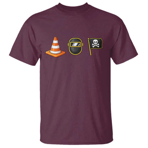 Pittsburgh Victory Icons T Shirt - Hoist The Cone Welding Mask Jolly Roger IYKYK Meme Tee TS02 Maroon Print Your Wear