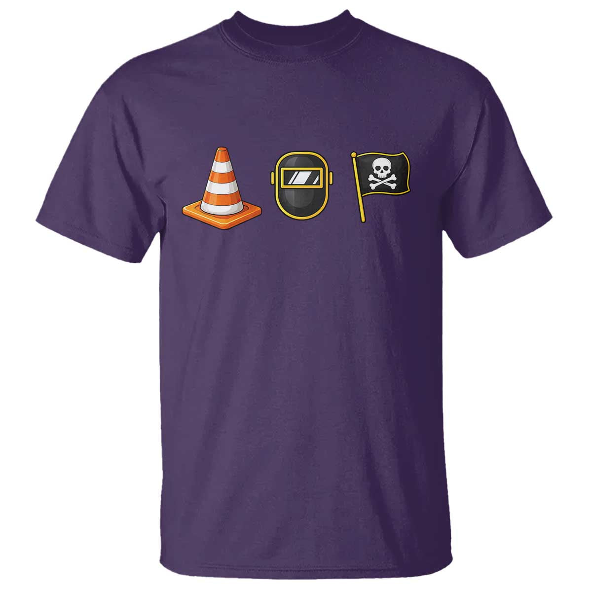 Pittsburgh Victory Icons T Shirt - Hoist The Cone Welding Mask Jolly Roger IYKYK Meme Tee TS02 Purple Print Your Wear
