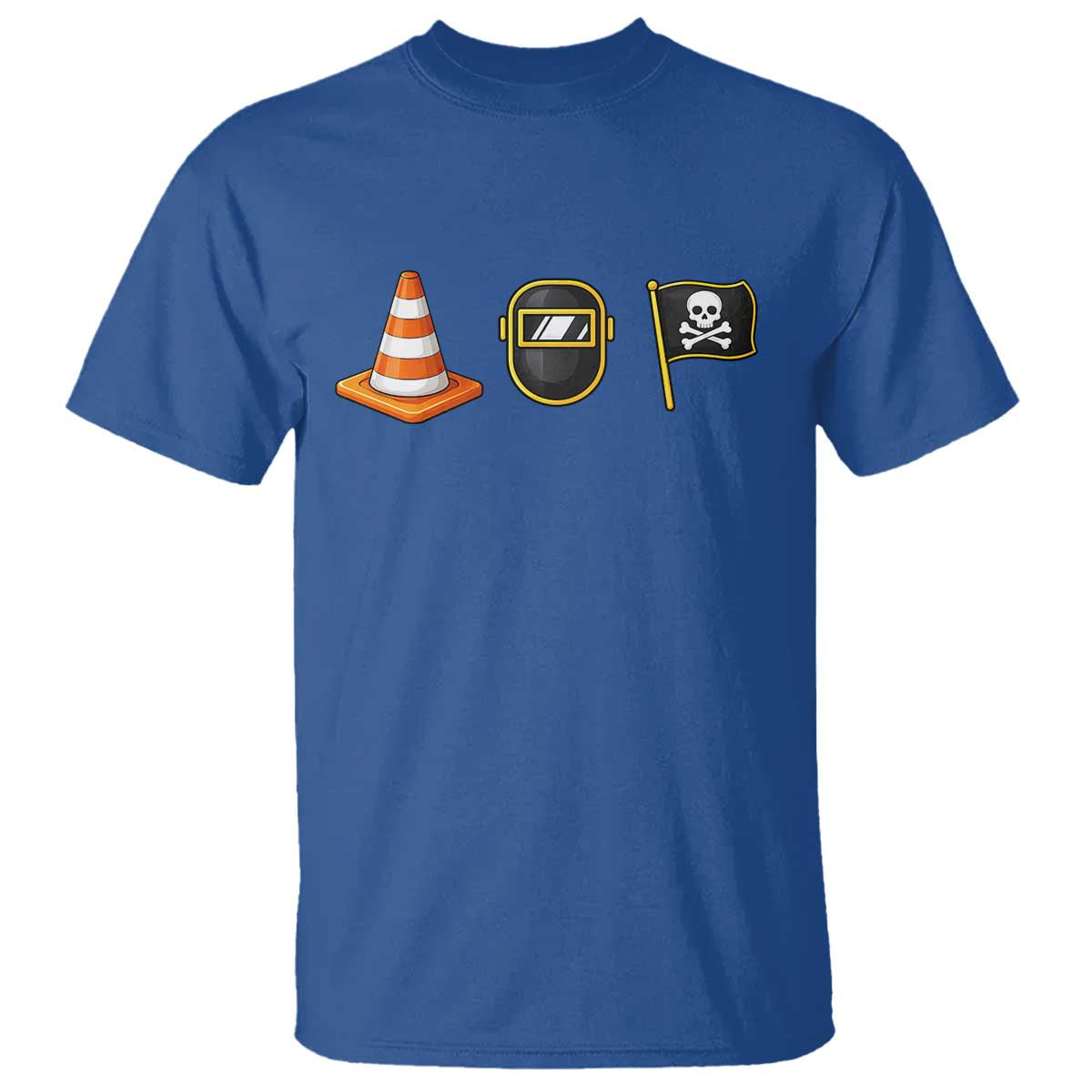 Pittsburgh Victory Icons T Shirt - Hoist The Cone Welding Mask Jolly Roger IYKYK Meme Tee TS02 Royal Blue Print Your Wear