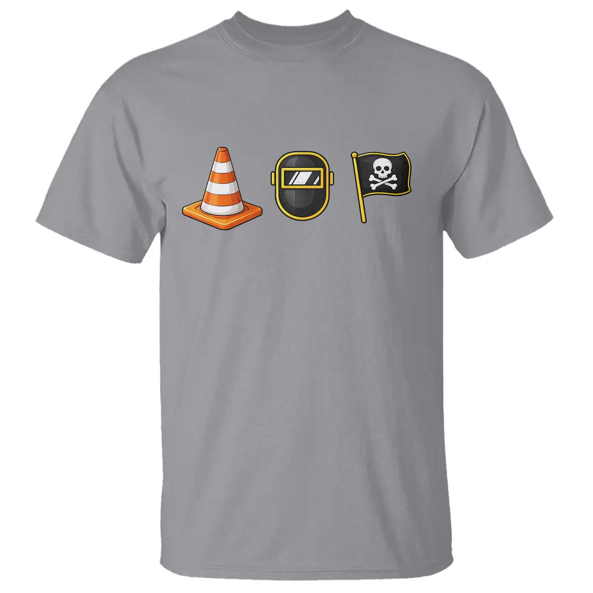Pittsburgh Victory Icons T Shirt - Hoist The Cone Welding Mask Jolly Roger IYKYK Meme Tee TS02 Sport Gray Print Your Wear