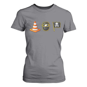 Pittsburgh Victory Icons Rebus Graphic IYKYK Meme T Shirt For Women Hoist The Cone Welding Mask Jolly Roger Flag TS02 Charcoal Print Your Wear