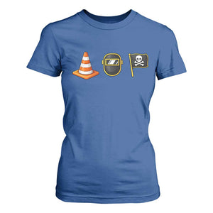 Pittsburgh Victory Icons Rebus Graphic IYKYK Meme T Shirt For Women Hoist The Cone Welding Mask Jolly Roger Flag TS02 Royal Blue Print Your Wear