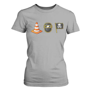 Pittsburgh Victory Icons Rebus Graphic IYKYK Meme T Shirt For Women Hoist The Cone Welding Mask Jolly Roger Flag TS02 Sport Gray Print Your Wear