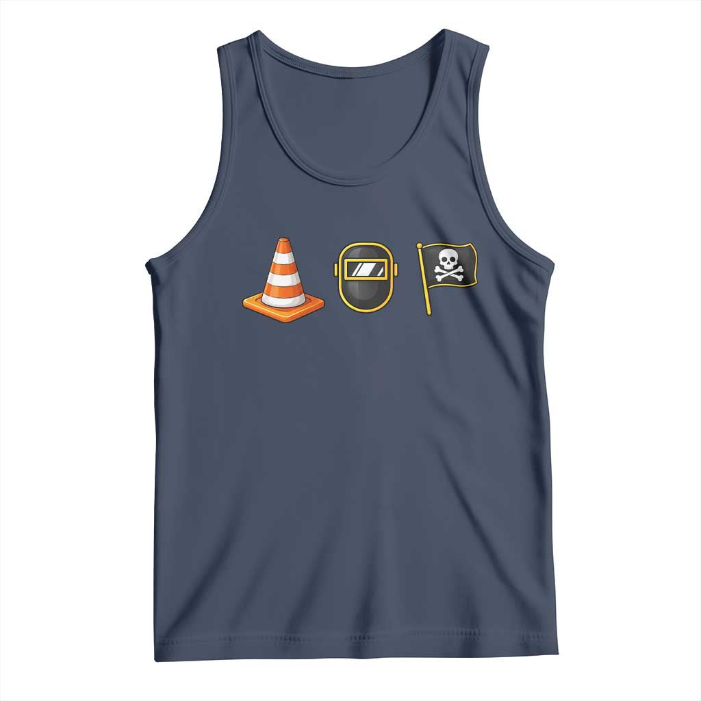 Pittsburgh Victory Icons Rebus Graphic IYKYK Meme Tank Top Hoist The Cone Welding Mask Jolly Roger Flag TS02 Navy Print Your Wear