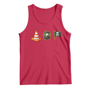 Pittsburgh Victory Icons Rebus Graphic IYKYK Meme Tank Top Hoist The Cone Welding Mask Jolly Roger Flag TS02 Red Print Your Wear