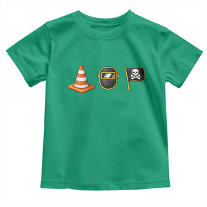 Pittsburgh Victory Icons Rebus Graphic IYKYK Meme Toddler T Shirt Hoist The Cone Welding Mask Jolly Roger Flag TS02 Irish Green Print Your Wear