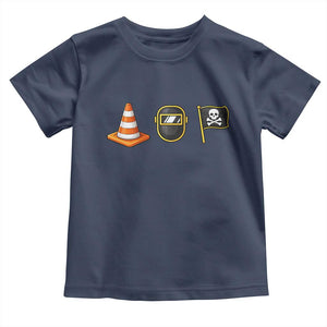 Pittsburgh Victory Icons Rebus Graphic IYKYK Meme Toddler T Shirt Hoist The Cone Welding Mask Jolly Roger Flag TS02 Navy Print Your Wear