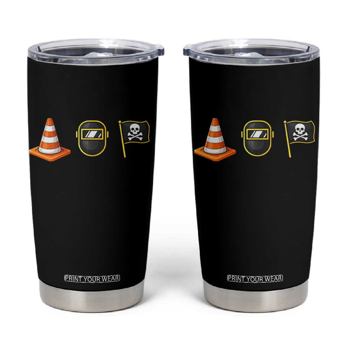 Pittsburgh Victory Icons Rebus Graphic IYKYK Meme Tumbler Cup Hoist The Cone Welding Mask Jolly Roger Flag TS02 Black Print Your Wear