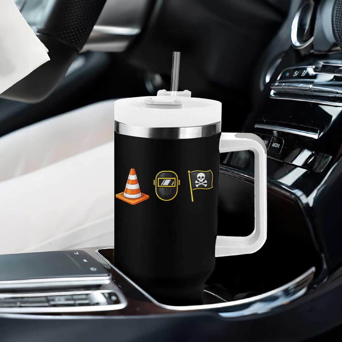 Pittsburgh Victory Icons Rebus Graphic IYKYK Meme Tumbler With Handle Hoist The Cone Welding Mask Jolly Roger Flag TS02 Print Your Wear