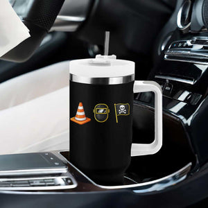 Pittsburgh Victory Icons Rebus Graphic IYKYK Meme Tumbler With Handle Hoist The Cone Welding Mask Jolly Roger Flag TS02 Print Your Wear