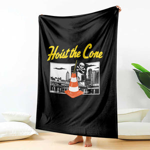 Pittsburgh Skyline Victory Hoist The Cone Meme Throw Blanket Funny Sports Fan Celebration TS02 Print Your Wear