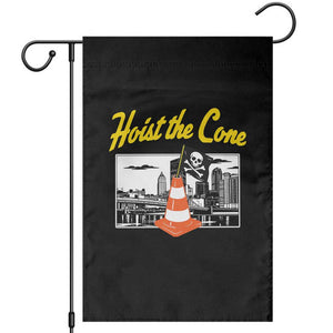 Pittsburgh Skyline Victory Hoist The Cone Meme Garden Flag Funny Sports Fan Celebration TS02 Black Print Your Wear