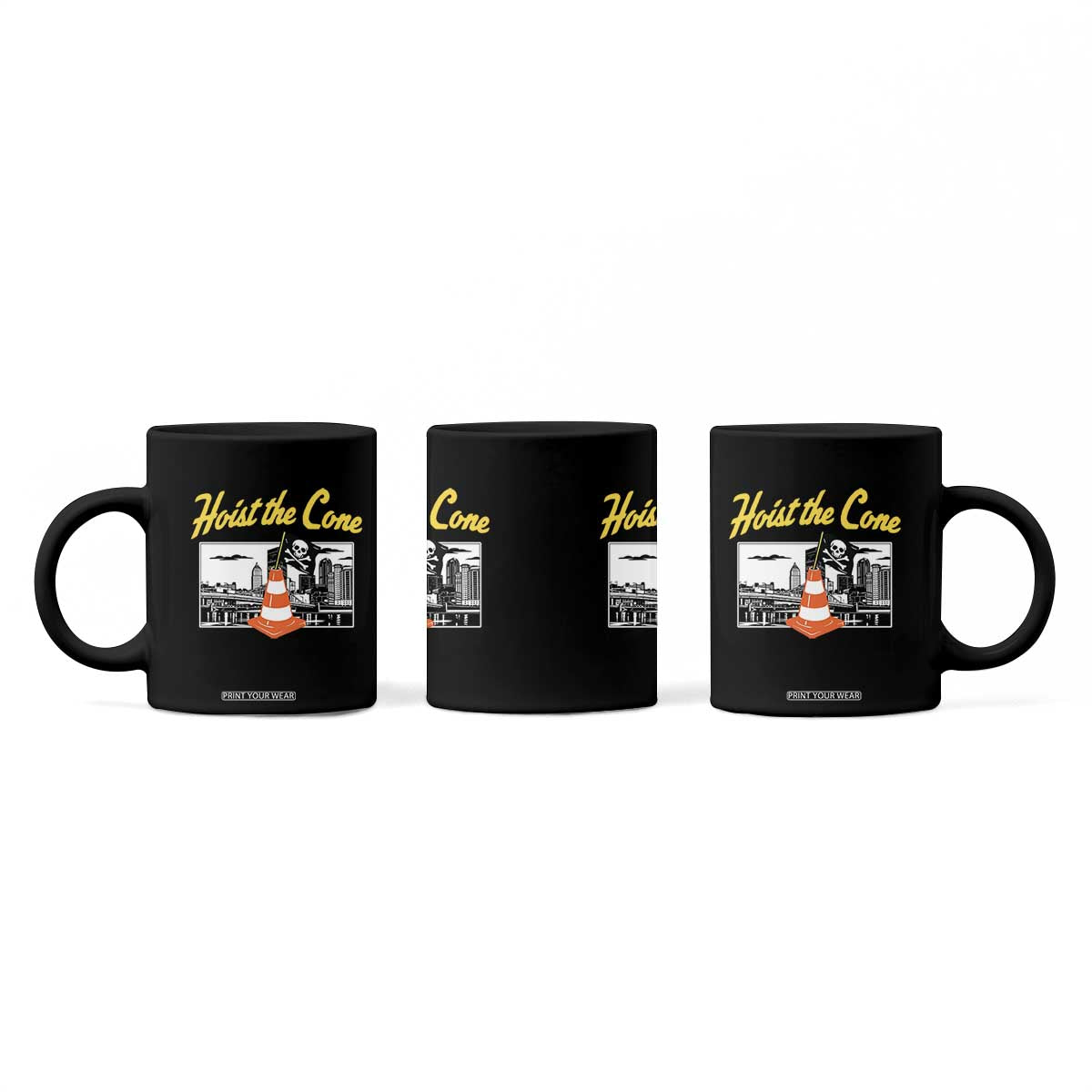 Pittsburgh Skyline Victory Hoist The Cone Meme Coffee Mug Funny Sports Fan Celebration TS02 Print Your Wear