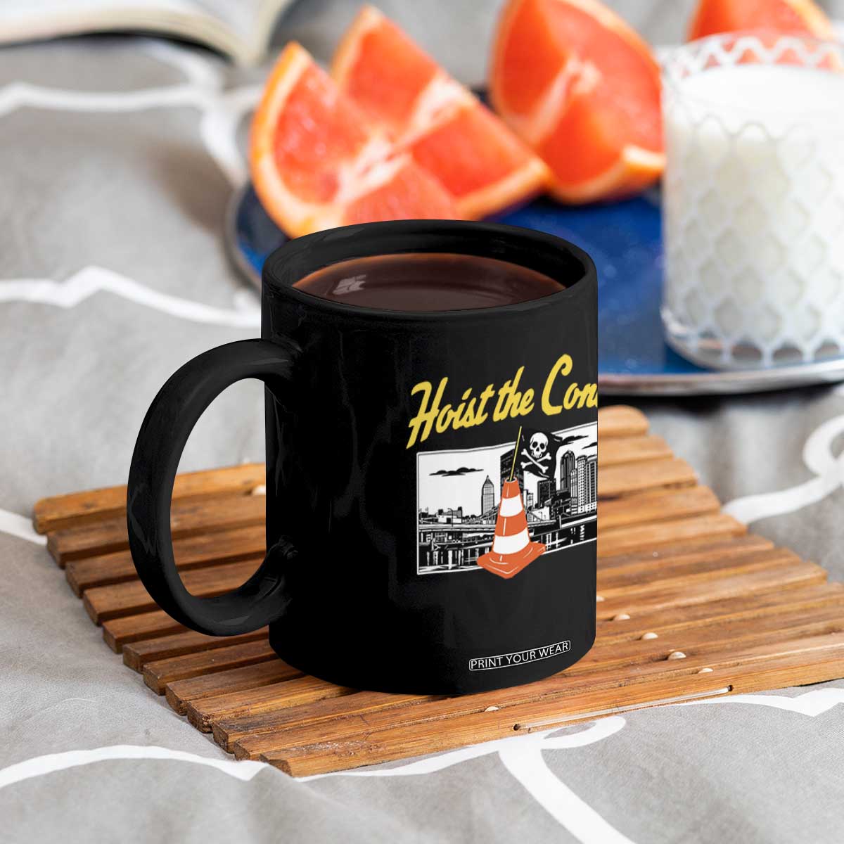 Pittsburgh Skyline Victory Hoist The Cone Meme Coffee Mug Funny Sports Fan Celebration TS02 Print Your Wear