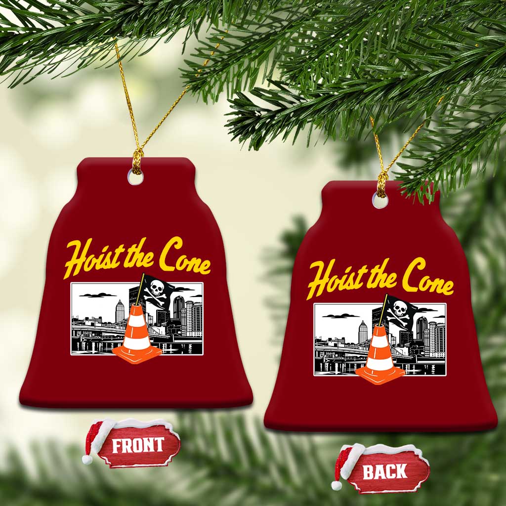 Pittsburgh Skyline Victory Hoist The Cone Meme Ceramic Ornament Funny Sports Fan Celebration TS02 Print Your Wear