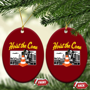 Pittsburgh Skyline Victory Hoist The Cone Meme Ceramic Ornament Funny Sports Fan Celebration TS02 Print Your Wear