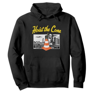 Pittsburgh Skyline Victory Hoist The Cone Meme Hoodie Funny Sports Fan Celebration TS02 Black Print Your Wear