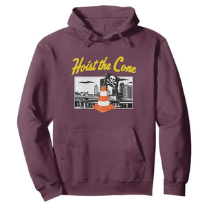 Pittsburgh Skyline Victory Hoist The Cone Meme Hoodie Funny Sports Fan Celebration TS02 Maroon Print Your Wear