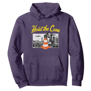 Pittsburgh Skyline Victory Hoist The Cone Meme Hoodie Funny Sports Fan Celebration TS02 Purple Print Your Wear