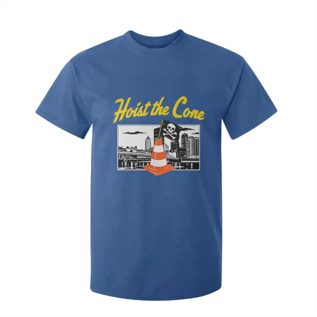 Pittsburgh Skyline Victory Hoist The Cone Meme T Shirt For Kid Funny Sports Fan Celebration TS02 Royal Blue Print Your Wear