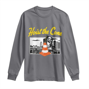 Pittsburgh Skyline Victory Hoist The Cone Meme Long Sleeve Shirt Funny Sports Fan Celebration TS02 Charcoal Print Your Wear