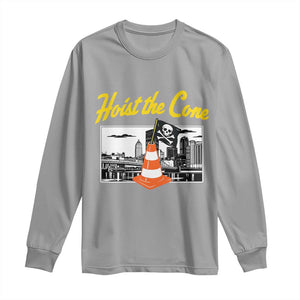 Pittsburgh Skyline Victory Hoist The Cone Meme Long Sleeve Shirt Funny Sports Fan Celebration TS02 Sport Gray Print Your Wear
