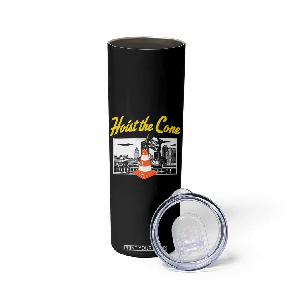 Pittsburgh Skyline Victory Hoist The Cone Meme Skinny Tumbler Funny Sports Fan Celebration TS02 Print Your Wear
