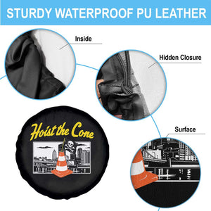 Pittsburgh Skyline Victory Hoist The Cone Meme Spare Tire Cover Funny Sports Fan Celebration TS02 Print Your Wear