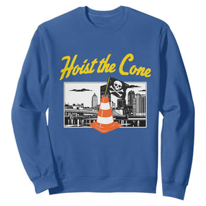 Pittsburgh Skyline Victory Hoist The Cone Meme Sweatshirt Funny Sports Fan Celebration TS02 Royal Blue Print Your Wear