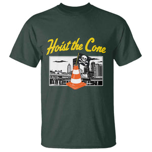 Pittsburgh Skyline Victory Hoist The Cone Meme T Shirt Funny Sports Fan Celebration TS02 Dark Forest Green Print Your Wear