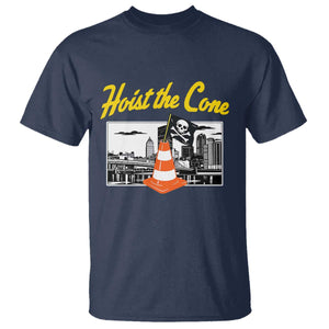 Pittsburgh Skyline Victory Hoist The Cone Meme T Shirt Funny Sports Fan Celebration TS02 Navy Print Your Wear
