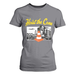 Pittsburgh Skyline Victory Hoist The Cone Meme T Shirt For Women Funny Sports Fan Celebration TS02 Charcoal Print Your Wear