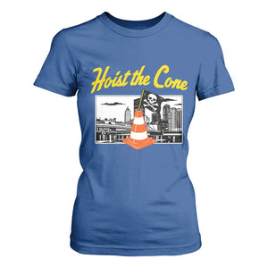 Pittsburgh Skyline Victory Hoist The Cone Meme T Shirt For Women Funny Sports Fan Celebration TS02 Royal Blue Print Your Wear
