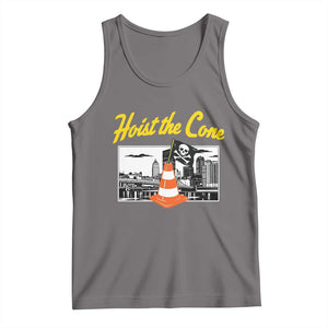 Pittsburgh Skyline Victory Hoist The Cone Meme Tank Top Funny Sports Fan Celebration TS02 Deep Heather Print Your Wear
