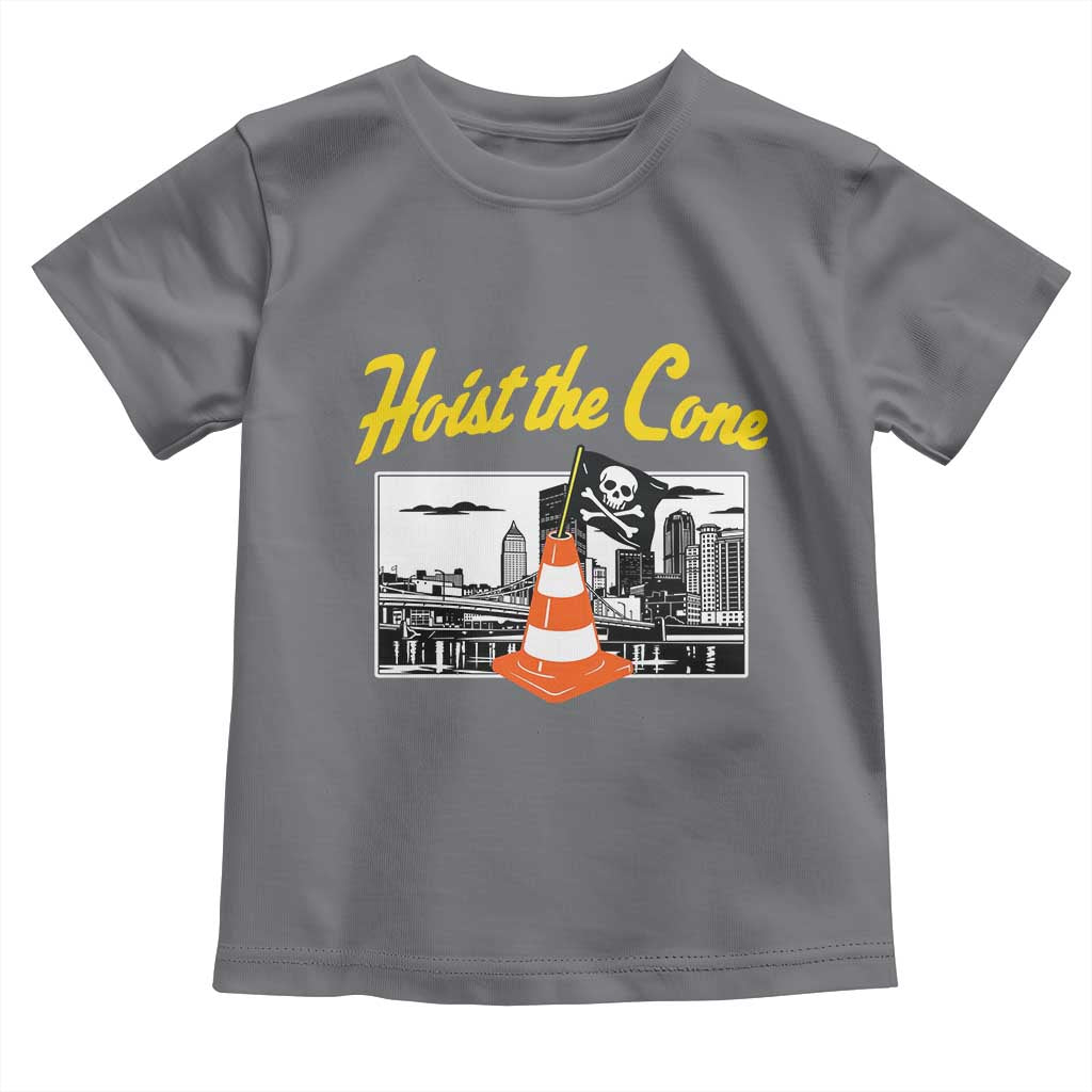Pittsburgh Skyline Victory Hoist The Cone Meme Toddler T Shirt Funny Sports Fan Celebration TS02 Charcoal Print Your Wear